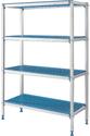 Diamond Lineaire rek in geanodiseerd aluminium GN 4 niveau's | RLA/085-4/EF