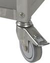 Diamond Kit van 6 wielen in R.V.S. Ø 100 (3 met rem) | RS10-X6