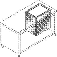 Diamond Neutrale korvensilo voor vaatwasser 500x500 mm | S80/SPN