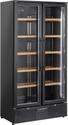 Diverso By Diamond Wijnkast Vitrine, Dubbele Deur, 460 Liter, 1 Temperatuur - ZWART - WR-CWP2-75