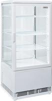 Diverso By Diamond Vitrine Tafelmodel Geventileerd, 4 Niveaus, 4 Glazen Zijden, 80 Liter - WIT - WR-V4F1-WT