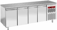 Diepvriestafel | Geforceerd | 4 deuren, EN=600x400 | Granieten werkblad | Monoblock | Diamond TP4B/HG-R2