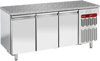 Diamond Koelwerkbank, Geforceerd, 3 deuren EN 600x400 - Top in graniet - TP3N/HG-R2