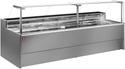 Diamond Geforceerde gekoelde vitrinetoonbank- met recht frontglas 90° met reserve - GRIJS | VZ25/G8-VR2