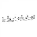 Lounge Candle Wave10 Rvs/glas, Emga 188015