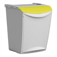 Afvalbak Ecosystem Geel 25l., Emga 600082