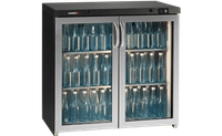 2-Deurs Barkoeling Chroomstalen Glasdeur | 90 breed | Led | Gamko MG3/250GCS