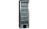 1-Deurs Koeling Antraciet Met Chroomstalen Glasdeur | Handvat rechts | Hoog | Gamko MG3/300LGCS