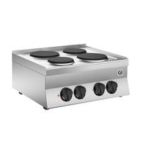Gastro-Inox 650 Hp Kooktoestel Met 4 Gietijzeren Kookplaten, 70cm, Gastro-Inox 160.017