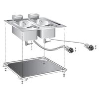 Gastro-Inox "drop-In" Friteuse 2x10 Liter, 60 Cm, 10kw, Gastro-Inox 160.521