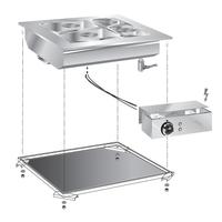 Gastro-Inox "drop-In" Bainmarie 60 cm Met Aansluitblok, Gastro-Inox 160.546