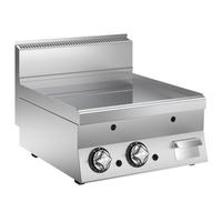 Mareno M1-600 Gasbakplaat met Glad Geslepen Roestvaststalen Plaat, 60cm - FT66GL