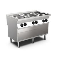 Mareno M0-700 Line Kooktoestel 6 Ronde Kookplaten, 120cm - Gastro-Inox 170.408