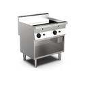 Mareno M0-700 Line Gasbakplaat Met 2/3 Gladde En 1/3 Geribbelde Verchroomde Plaat, 80cm - Gastro-Inox 170.436