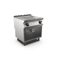 Mareno M1-900 Gasbakplaat Met 2/3 Gladde En 1/3 Geribbelde Mat Verchroomde Plaat - 80cm -  191.223