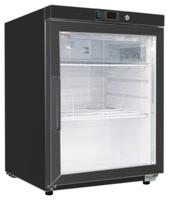 Gastro-Inox Zwart Stalen Koeling 200 Liter met Glasdeur, Statisch Gekoeld - 204.202