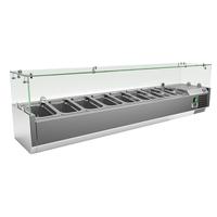 Gastro-Inox RVS Opzetkoelvitrine 8x Gn1/4, Gastro-Inox 209.160