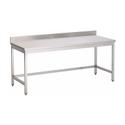 Gastro-Inox Werktafel van RVS Zonder Onderblad met Achteropstand, 700(l)x700(d)x880(h)mm - 301.146
