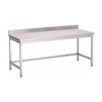 Gastro-Inox Werktafel van RVS Zonder Onderblad met Achteropstand, 1800(l)x700(d)x880(h)mm - 301.157