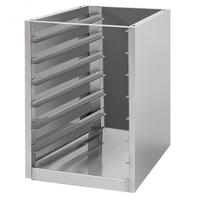 Gastro-Inox Ladeblok van RVS voor 6 GN Roosters, voor Werktafels Tot 70cm Diep - 301.709