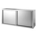Gastro-Inox Wandkast van RVS met Schuifdeuren, 1600(l)x400(d)x660(h)mm - 303.105