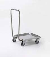 Tournus Roestvrijstalen Korvenwagen 500x500mm, Met Duwbeugel, Gastro-Inox 307.241