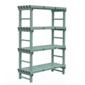 REA Euro Stelling 1200(l)x500(d)x1760(h)mm Met 4 Schappen, Gastro-Inox 308.151