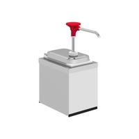Kalando Roestvaststalen Dispenser met Rode Drukknopbediening 1 9 Liter met Container - 503.130
