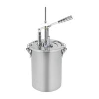 Heveldispenser Met Enkele Naald Spuitmond En Ronde 4,5 Liter RVS Container, Gastro-Inox 503.163