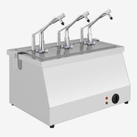 Dispenser Voor Warme Sauzen Met Triple Hevelbediening, GN 1/4, Gastro-Inox 503.194