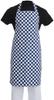 Whites halterschort blauw-wit geblokt | A554