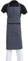 Whites halterschort blauw-wit gestreept extra lang | A662