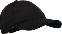 Colour by Chef Works Cool Vent baseball cap zwart en blauw | B171