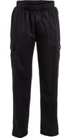 Chef Works unisex slim fit cargo broek zwart XXL | B222-XXL