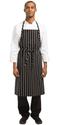 Chef Works Premium geweven schort zwart-wit gestreept | B248