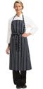 Chef Works Premium geweven schort blauw-wit gestreept | B249