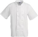 Whites Boston unisex koksbuis korte mouw wit L | B250-L