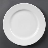 Olympia Whiteware borden met brede rand 31cm | CB483
