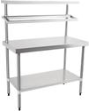 Rvs Werktafel Met Wandplank En Ruimte Voor Gn Bakken | 120cm | Vogue | CB908