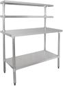 Rvs Werktafel Met Wandplanken | 180cm | Vogue | CC360