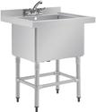 Diepe RVS Spoelbak | 1 Bak | 77x60cm | Vogue | CE141