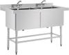 RVS Dubbele Diepe Spoelbak | Vogue | CF406