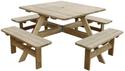Rowlinson Vierkante Houten Picknicktafel 198cm - Rowlinson CG096