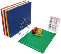 Hygiplas HDPE Snijplanken Set Met Rek 610x455x25mm - Hygiplas CH303