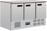 Gekoelde werkbank | Marmeren Werkblad | 3 deuren | 1/1GN | CL109