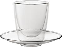 Utopia Dubbelwandig Cappuccinoglas en Schotel 220 Ml (pak van 6) - CP884