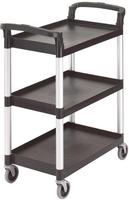 Cambro KD serveerwagen met 3 bladen zwart | CT349