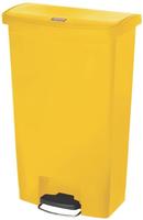 Rubbermaid Slim Jim Front Step pedaalemmer 68ltr geel - CW589