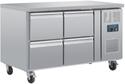 Gekoelde werkbank op wielen | 4 laden, GN1/1 | Geventileerd | Polar DA547