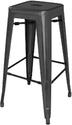 Bolero Stalen Bistro Barkruk Zwart (4 Stuks) - Bolero DL881